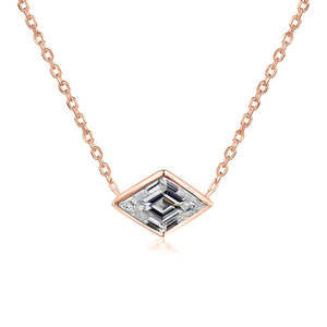 Rock & Divine Lozenge Diamond Visionary Necklace in 18K Rose Gold F VS2 0.83 CT